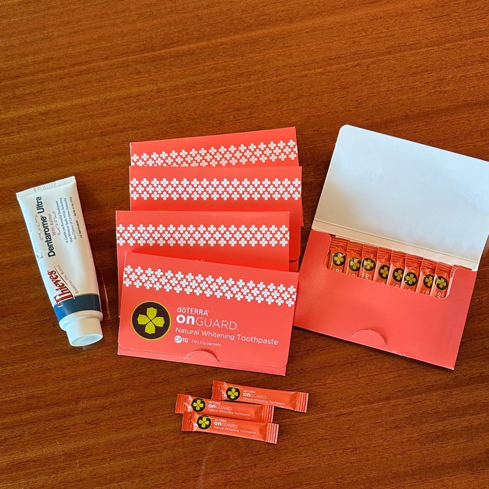 DoTerra OnGuard and Young Living Thieves Toothpastes
